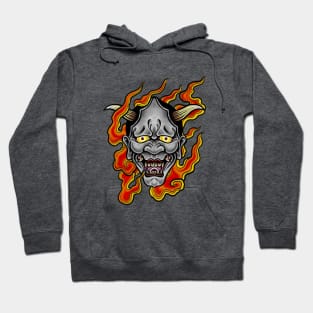 Hannya Mask tattoo design. Hoodie